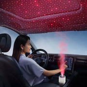 280ml Star Projection Light Humidifier USB Car Diffuser Humidifier Household Hydrating Atomizer, Color: Rotating White
