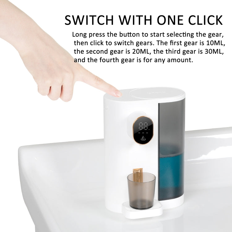 600ml Automatic Mouthwash Dispenser 4 Levels Quantitative with 2 Cups(Navy Blue) - Soap Dispenser by PMC Jewellery | Online Shopping South Africa | PMC Jewellery | Buy Now Pay Later Mobicred