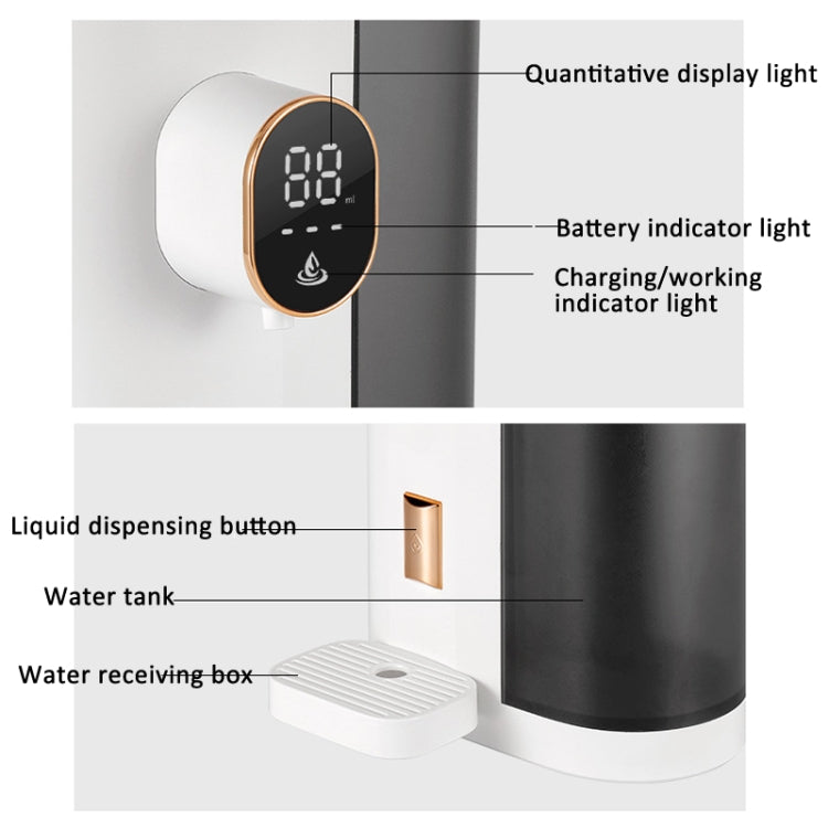 600ml Automatic Mouthwash Dispenser 4 Levels Quantitative with 2 Cups(Navy Blue) - Soap Dispenser by PMC Jewellery | Online Shopping South Africa | PMC Jewellery | Buy Now Pay Later Mobicred