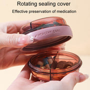 Mini Portable Double Compartment Sealed Medicine Organizer(Blue)