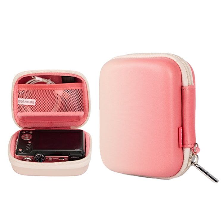 Cwatcun H45 Mini Storage Bag Small Microslice Digital Camera Bag PU Waterproof Hard Shell Bag(Pink) - Leather Bag by Cwatcun | Online Shopping South Africa | PMC TechLife | Buy Now Pay Later Mobicred