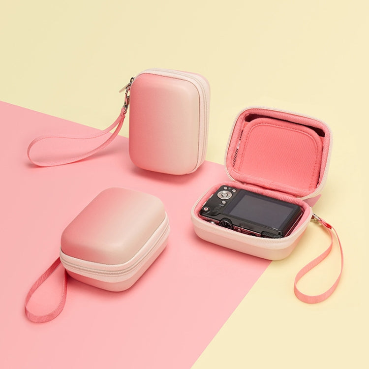 Cwatcun H45 Mini Storage Bag Small Microslice Digital Camera Bag PU Waterproof Hard Shell Bag(Pink) - Leather Bag by Cwatcun | Online Shopping South Africa | PMC TechLife | Buy Now Pay Later Mobicred