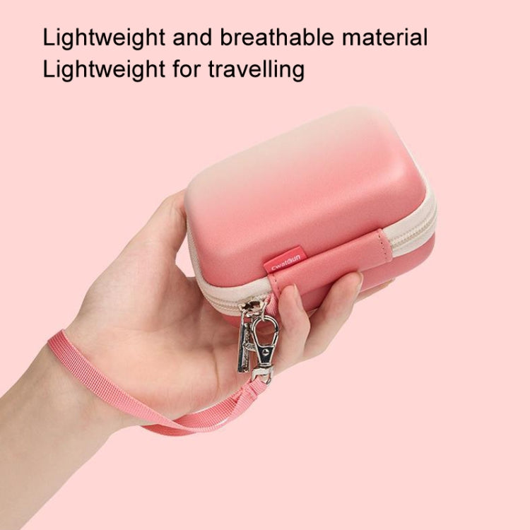 Cwatcun H45 Mini Storage Bag Small Microslice Digital Camera Bag PU Waterproof Hard Shell Bag(Pink) - Leather Bag by Cwatcun | Online Shopping South Africa | PMC TechLife | Buy Now Pay Later Mobicred