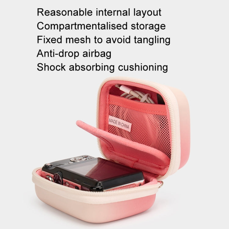 Cwatcun H45 Mini Storage Bag Small Microslice Digital Camera Bag PU Waterproof Hard Shell Bag(Pink) - Leather Bag by Cwatcun | Online Shopping South Africa | PMC TechLife | Buy Now Pay Later Mobicred