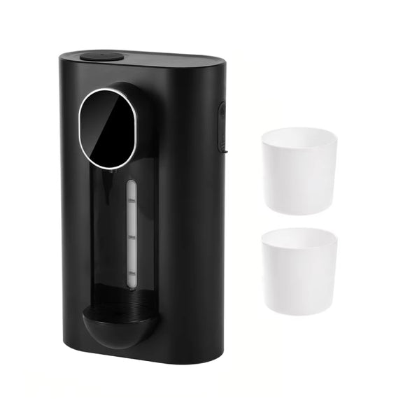 540ml  Automatic Mouthwash Dispenser 3 Levels Quantitative with 2 Magnetic Cups(Black)
