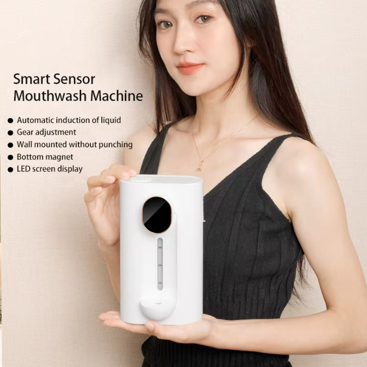 540ml  Automatic Mouthwash Dispenser 3 Levels Quantitative with 2 Magnetic Cups(Black) - Soap Dispenser by PMC Jewellery | Online Shopping South Africa | PMC Jewellery | Buy Now Pay Later Mobicred