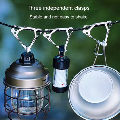 Outdoor Stainless Steel Hanging Buckle Multi-functional Portable Triangle Hook Multi-Hook Carabiner(White) - Hooks by PMC Jewellery | Online Shopping South Africa | PMC Jewellery | Buy Now Pay Later Mobicred