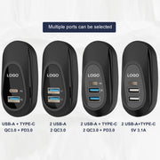 12-24V Bus Handlebar Installed USB Fast Charging Charger, Specifications: 2U QC+QC