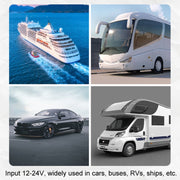 12-24V Bus Handlebar Installed USB Fast Charging Charger, Specifications: 2U QC+QC