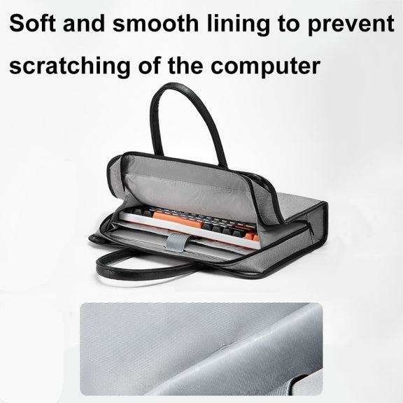 Baona BN-I009 14-inch Large-capacity Shock-absorbing And Wear-resistant Laptop Bag(Gray)
