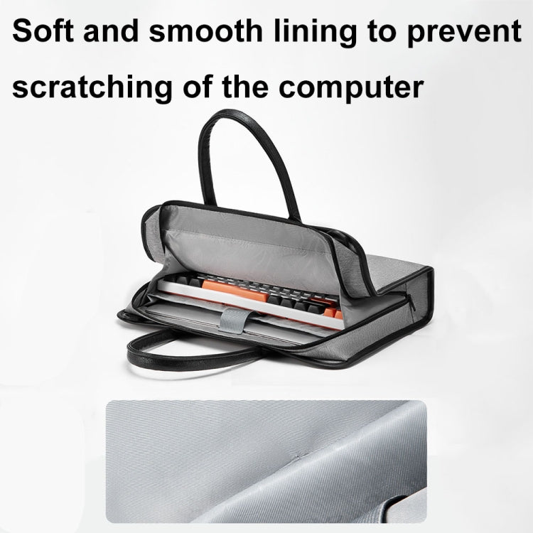 Baona BN-I009 14-inch Large-capacity Shock-absorbing And Wear-resistant Laptop Bag(Black)