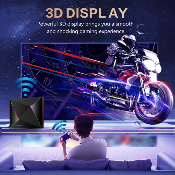 2G+16G EU Plug R69PLUS Allwinner H728 Octa-Core ARM Cortex A55 Android 14 Network Box Player