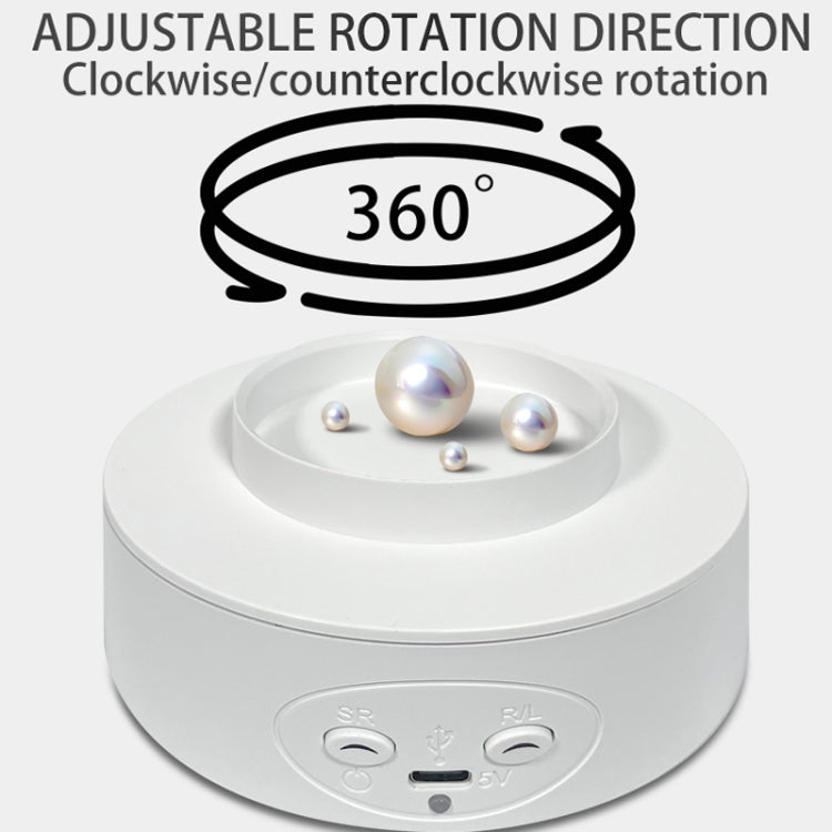 Intelligent Electric Roundabout 360 Degree Rotating Disc Table Live Shooting Video Props(White)