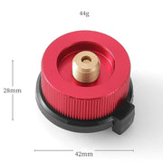 Outdoor Camping Gas Cylinder Adapter Stove Connector Closed Snap Gas Canister Converter, Color: Large Red