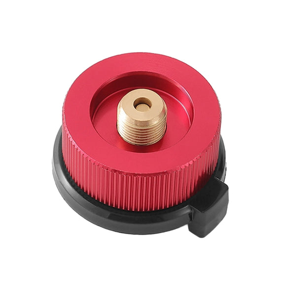 Outdoor Camping Gas Cylinder Adapter Stove Connector Closed Snap Gas Canister Converter, Color: Large Red