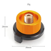 Outdoor Camping Gas Cylinder Adapter Stove Connector Closed Snap Gas Canister Converter, Color: Small Yellow