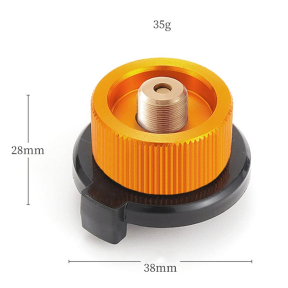 Outdoor Camping Gas Cylinder Adapter Stove Connector Closed Snap Gas Canister Converter, Color: Small Yellow