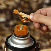 Outdoor Camping Gas Cylinder Adapter Stove Connector Closed Snap Gas Canister Converter, Color: Large Yellow