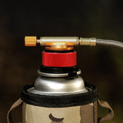 Outdoor Camping Gas Cylinder Adapter Stove Connector Closed Snap Gas Canister Converter, Color: Large Red