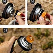 Outdoor Camping Gas Cylinder Adapter Stove Connector Closed Snap Gas Canister Converter, Color: Small Red