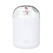 500ml Snowman Humidifier USB Desktop Large Capacity Colorful Ambient Light Air Humidifier(White)