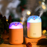 500ml Snowman Humidifier USB Desktop Large Capacity Colorful Ambient Light Air Humidifier(Pink)