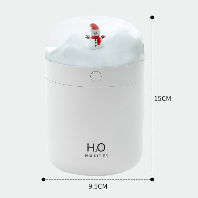 500ml Snowman Humidifier USB Desktop Large Capacity Colorful Ambient Light Air Humidifier(Pink)