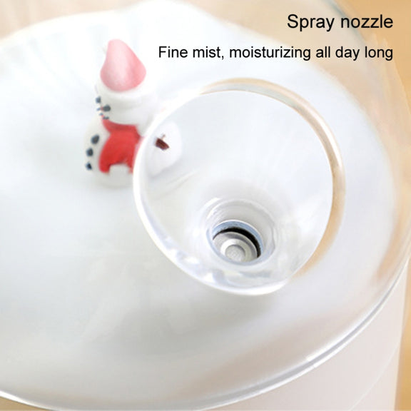 500ml Snowman Humidifier USB Desktop Large Capacity Colorful Ambient Light Air Humidifier(Pink)