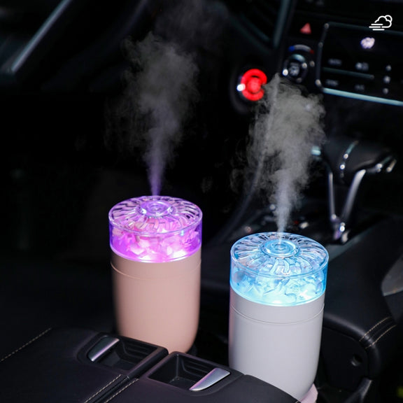 230ml Flower Air Humidifier USB Home Car Aroma Humidifier With Colorful Ambient Light(Pink)