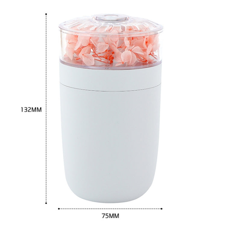 230ml Flower Air Humidifier USB Home Car Aroma Humidifier With Colorful Ambient Light(White)
