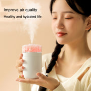 230ml Flower Air Humidifier USB Home Car Aroma Humidifier With Colorful Ambient Light(Pink)
