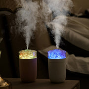 230ml Flower Air Humidifier USB Home Car Aroma Humidifier With Colorful Ambient Light(White)