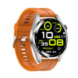 1.43 inch AMOLED Screen Smartwatch Heart Rate Blood Pressure Monitoring Bluetooth Talking Sports Watch, Color: Silver Orange Silicone Strap - Smart Watches by PMC TechLife | Online Shopping South Africa | PMC TechLife | Buy Now Pay Later Mobicred