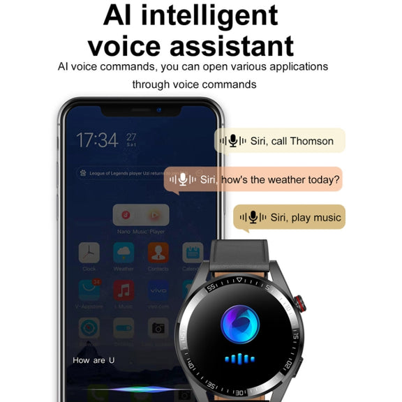 1.43 inch AMOLED Screen Smartwatch Heart Rate Blood Pressure Monitoring Bluetooth Talking Sports Watch, Color: Silver Orange Silicone Strap