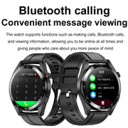 1.43 inch AMOLED Screen Smartwatch Heart Rate Blood Pressure Monitoring Bluetooth Talking Sports Watch, Color: Silver Orange Silicone Strap