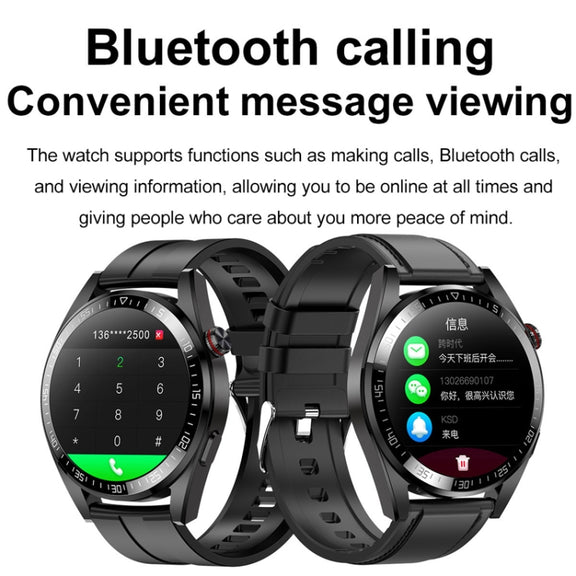 1.43 inch AMOLED Screen Smartwatch Heart Rate Blood Pressure Monitoring Bluetooth Talking Sports Watch, Color: Silver Orange Silicone Strap