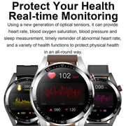 1.43 inch AMOLED Screen Smartwatch Heart Rate Blood Pressure Monitoring Bluetooth Talking Sports Watch, Color: Silver Orange Silicone Strap