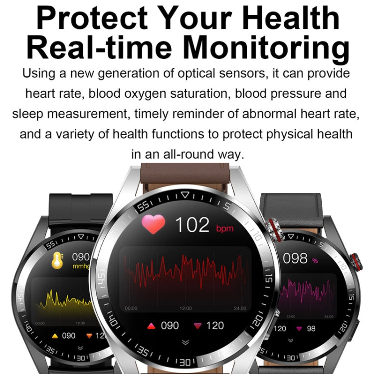 1.43 inch AMOLED Screen Smartwatch Heart Rate Blood Pressure Monitoring Bluetooth Talking Sports Watch, Color: Silver Orange Silicone Strap