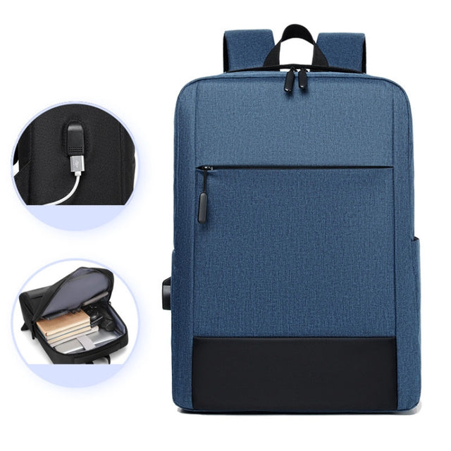 Large-capacity Travel Business Water-resistant Laptop Backpack(Blue)