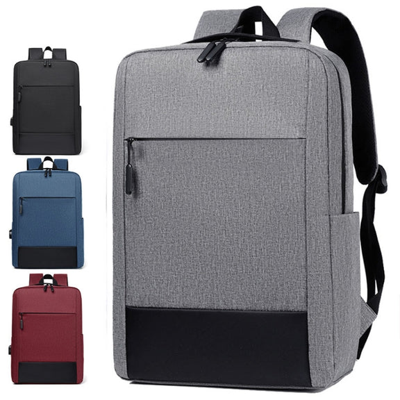Large-capacity Travel Business Water-resistant Laptop Backpack(Gray)