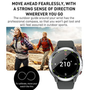 Outdoor GPS Sport Watch 1.32inch HD Round Screen Multi Sport Mode Smartwatch(Silver)
