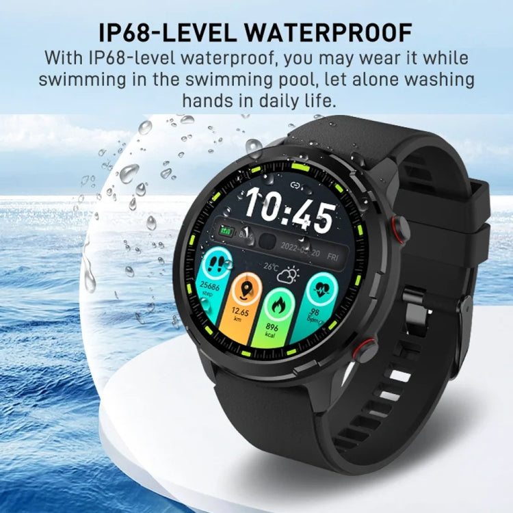 Outdoor GPS Sport Watch 1.32inch HD Round Screen Multi Sport Mode Smartwatch(Black)