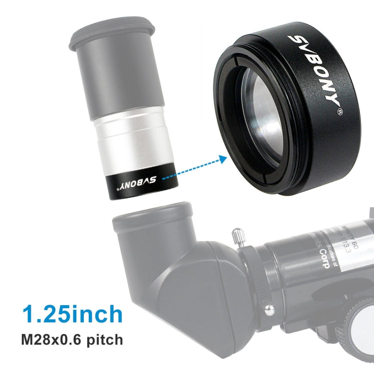 SVBONY F9115A Fine Thread 1.25 inch 0.5x Eyepiece Reducing Lens - free shipping - PMC Jewellery - Order now!