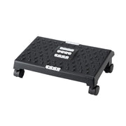 Massage Footrest Foot Rest for Under Desk with 360 Degree Swivel Casters(Black)
