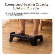 Double-row Roller Massage Foot Pedal Footrest Under the Table(Black)