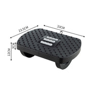 Mini Semicircular 180 Degree Swing Footstool Massage Footrest With Handle(Black)