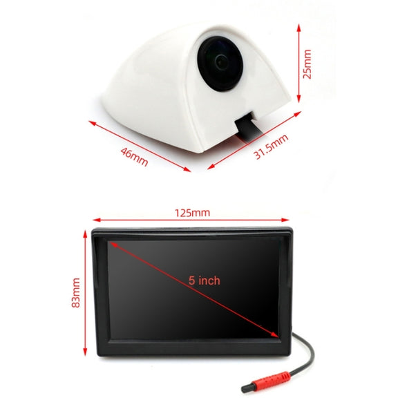 5 Inch AHD Video Monitor Car Reversing High-Definition Camera, Specification: Folding Screen No Video Recording + Blind Spot