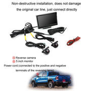 5 Inch Carplay Portable Surveillance Video Car Display, Specification: Folding Screen + White Two-way Camera Side-mounted