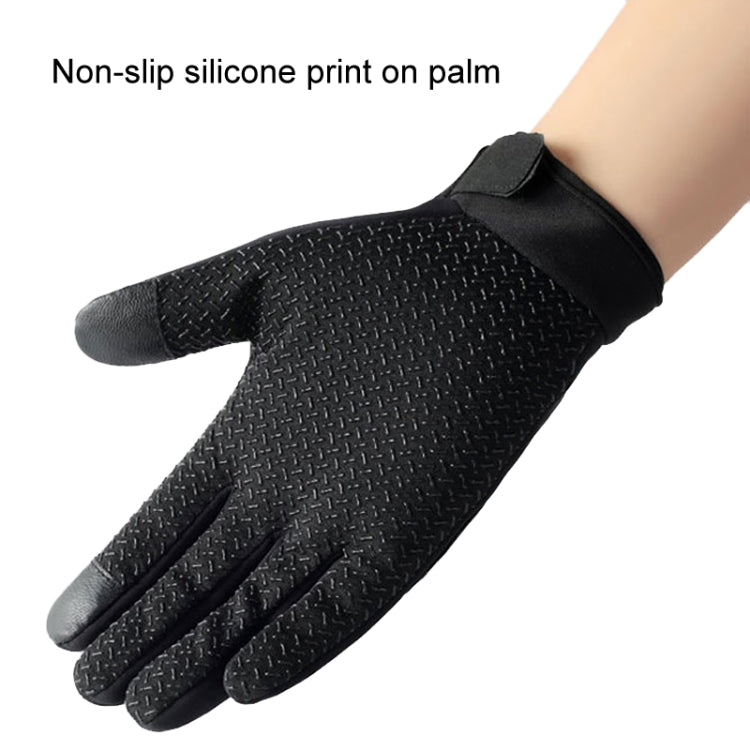 LANYIER Fall Winter Motorcycle Outdoor Riding Gloves Men Velvet Warm Non-slip Touch Screen Windproof Gloves, Size: Average(Red) - Locomotive Gloves by LANYIER | Online Shopping South Africa | PMC Jewellery | Buy Now Pay Later Mobicred