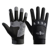 LANYIER Fall Winter Men Outdoor Motorcycle Gloves Riding Warm Windproof Anti-Slip Water-resistant Touch Screen Gloves, Size: Average(Gray)